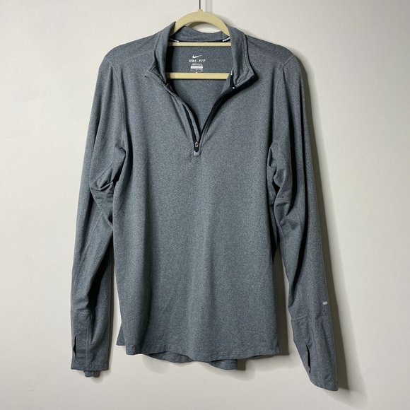 Nike Dri-Fit Grey Element 1/4 Zip Running Top Small - Picture 1 of 5